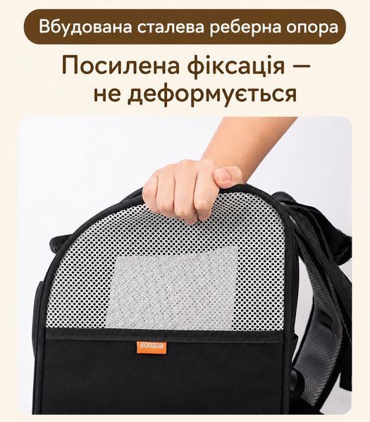Рюкзак-переноска для котів і собак до 7,5 кг, складаний, із кріпленням на валізу &mdash; сірий TST-CI01 фото